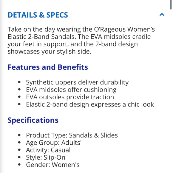 🌿5/$25 Academy Sports Brand Elastic Sandals - Picture 6 of 9